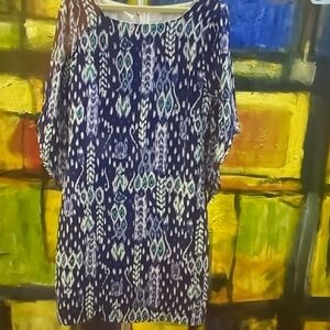 Maggie Breen Aztec Patterned Dress With Butterfly Sleeves Girls Size 7 NWT